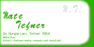 mate tefner business card