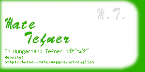 mate tefner business card